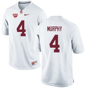 Mens Stanford University #4 Alameen Murphy White Stitched Jerseys 971455-357