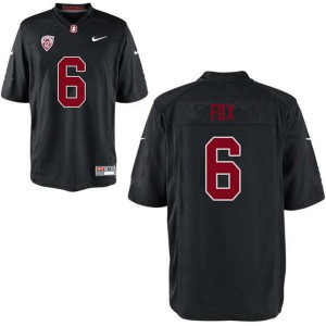 Men Stanford Cardinal #6 Andres Fox Black Football Jersey 813179-115