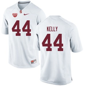 Mens Cardinal #44 Caleb Kelly White Embroidery Jersey 221662-360