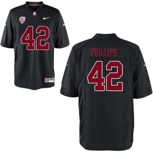 Mens Stanford #42 Caleb Phillips Black High School Jerseys 735248-223
