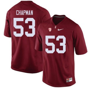 Mens Stanford #53 Jack Chapman Cardinal Stitched Jerseys 584525-477