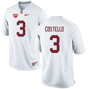 Men's Stanford University #3 K.J. Costello White High School Jersey 449562-625