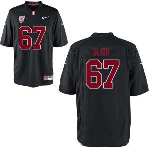 Men Stanford Cardinal #67 Nicholas Sligh Black Football Jerseys 331243-903