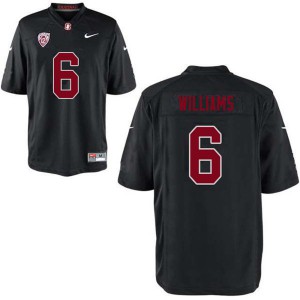 Men's Stanford #6 Reagan Williams Black Official Jersey 554699-273