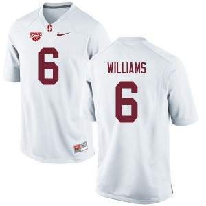 Men's Stanford #6 Reagan Williams White University Jersey 734126-907