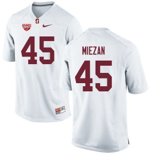 Men Stanford University #45 Ricky Miezan White NCAA Jerseys 892873-969