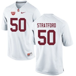 Men Stanford #50 Trey Stratford White Official Jersey 882102-444