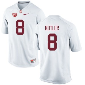 Men's Stanford #8 Treyjohn Butler White Stitched Jerseys 742788-873