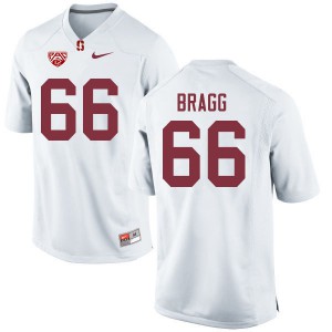 Men's Stanford University #66 Branson Bragg White Embroidery Jersey 171732-146