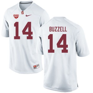 Men's Stanford University #14 Cameron Buzzell White Football Jersey 578748-761