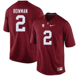 Mens Stanford Cardinal #2 Colby Bowman Cardinal Embroidery Jersey 824355-760
