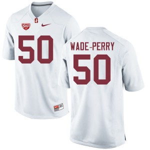 Mens Stanford Cardinal #50 Dalyn Wade-Perry White University Jerseys 756815-989