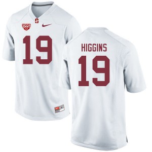 Men's Stanford #19 Elijah Higgins White Player Jerseys 732811-581