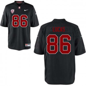 Mens Stanford University #86 Kale Lucas Black Football Jersey 787130-104