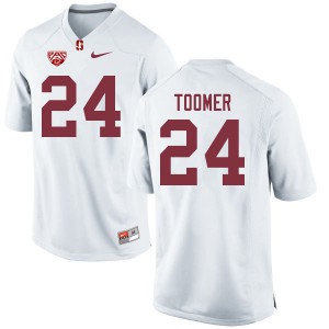 Men's Stanford #24 Nicolas Toomer White Embroidery Jersey 282087-545
