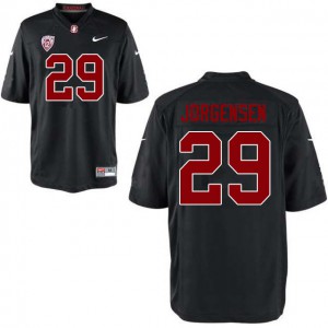 Mens Stanford #29 Spencer Jorgensen Black Official Jersey 131051-579