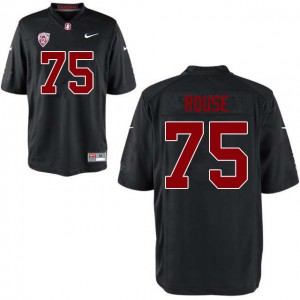 Mens Cardinal #75 Walter Rouse Black Official Jersey 537406-353