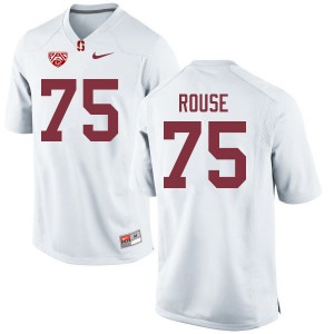Men's Stanford #75 Walter Rouse White Player Jerseys 927685-985