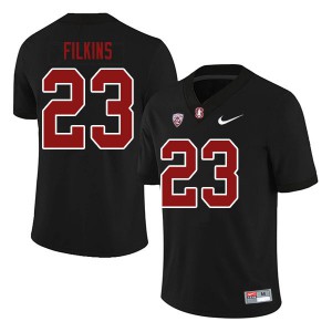 Men's Stanford #23 Casey Filkins Black Embroidery Jersey 322735-127