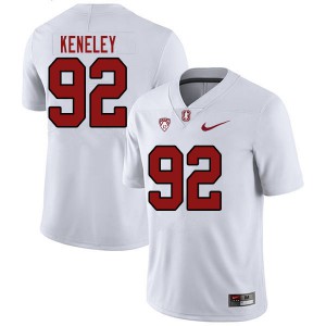 Men's Stanford Cardinal #92 Lance Keneley White NCAA Jersey 172633-701