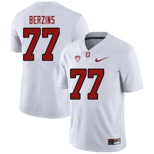 Men's Stanford University #77 Logan Berzins White Stitched Jersey 449198-931
