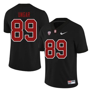 Mens Stanford University #89 Lukas Ungar Black Official Jerseys 927858-579