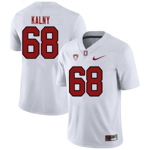 Men Stanford #68 Max Kalny White Embroidery Jersey 713701-117