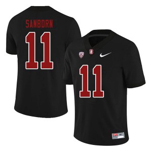 Mens Stanford University #11 Ryan Sanborn Black Football Jersey 564370-496