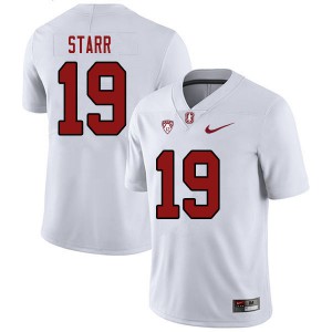 Men's Stanford University #19 Silas Starr White Alumni Jerseys 371686-541