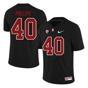 Men's Stanford #40 Tobin Phillips Black Alumni Jerseys 554148-567