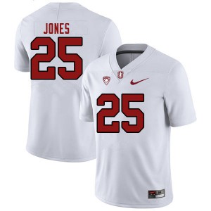 Mens Stanford University #25 Brandon Jones White Stitch Jerseys 764768-649