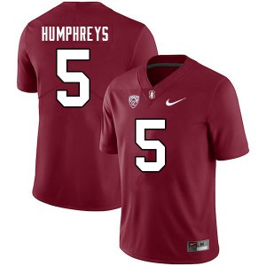Mens Stanford #5 John Humphreys Cardinal NCAA Jersey 146146-498