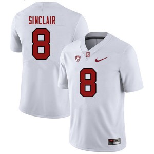 Men's Stanford #8 Tristan Sinclair White Embroidery Jerseys 272995-146