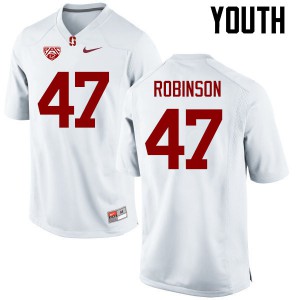 Youth Stanford Cardinal #47 Alex Robinson White Stitched Jerseys 571874-140
