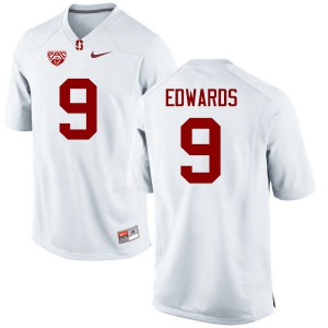 Men Stanford #9 Ben Edwards White College Jerseys 651376-107
