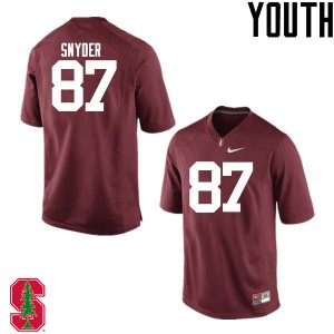 Youth Stanford University #87 Ben Snyder Cardinal Stitched Jerseys 386070-716