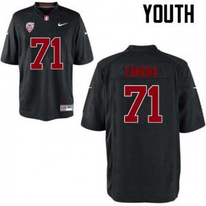 Youth Stanford Cardinal #71 Brandon Fanaika Black Official Jerseys 352100-396