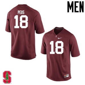 Men's Stanford #18 Brent Peus Cardinal Stitch Jersey 201903-749
