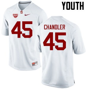 Youth Cardinal #45 Calvin Chandler White College Jerseys 666452-683