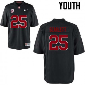 Youth Stanford Cardinal #25 Cameron Scarlett Black Player Jersey 745771-435