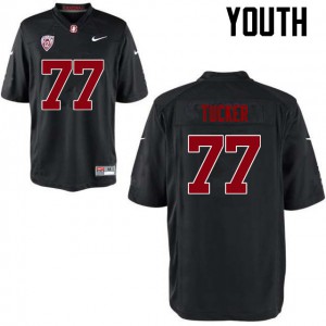 Youth Stanford University #77 Casey Tucker Black NCAA Jerseys 469301-440