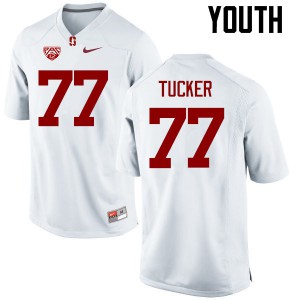 Youth Cardinal #77 Casey Tucker White Football Jersey 997124-146
