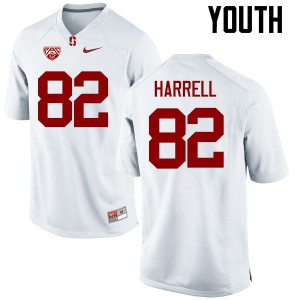 Youth Cardinal #82 Chris Harrell White Official Jerseys 266777-977