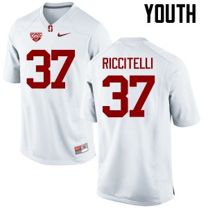 Youth Stanford Cardinal #37 Collin Riccitelli White Stitched Jersey 778186-369