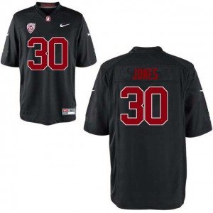 Men's Stanford University #30 Craig Jones Black NCAA Jersey 305666-671
