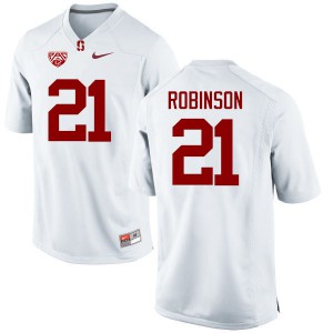 Men's Stanford University #21 Curtis Robinson White Football Jersey 520397-898