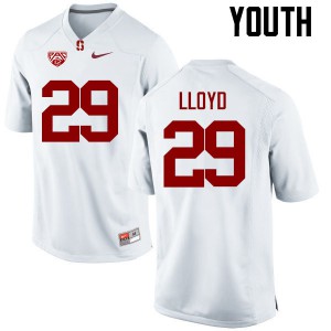 Youth Stanford University #29 Dallas Lloyd White University Jersey 104839-446