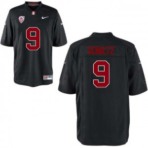 Men's Stanford University #9 Dalton Schultz Black Football Jersey 280648-186