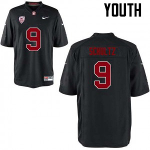 Youth Stanford #9 Dalton Schultz Black College Jersey 796177-661
