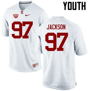 Youth Stanford Cardinal #97 Dylan Jackson White Football Jersey 891990-414